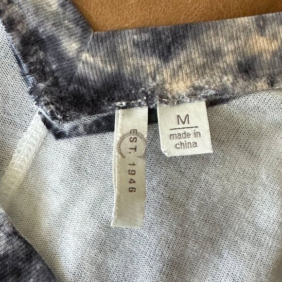 Cato Est 1946 Black/Cream Tie-Dye Ruched Sleeve Blouse, S - Picture 3 of 3